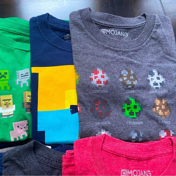 RARE Kids Minecraft T-shirt Bundle 13 pieces Mine Chest Exclusive Size YS/S - Picture 3 of 16